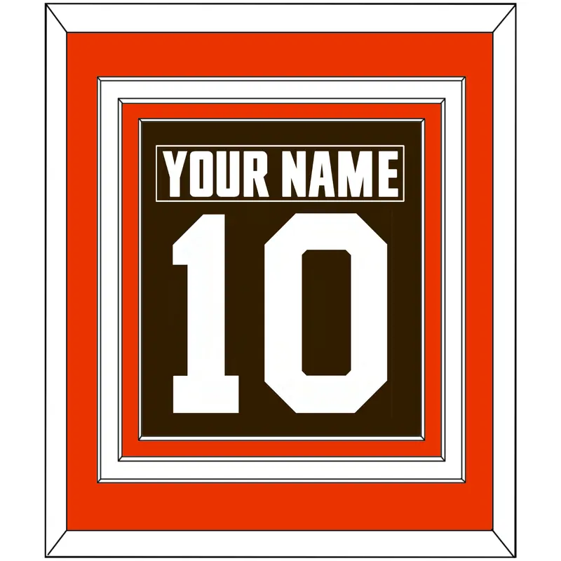 Cleveland Nameplate & Number (Back) Combined - Home Brown - Triple Mat 3