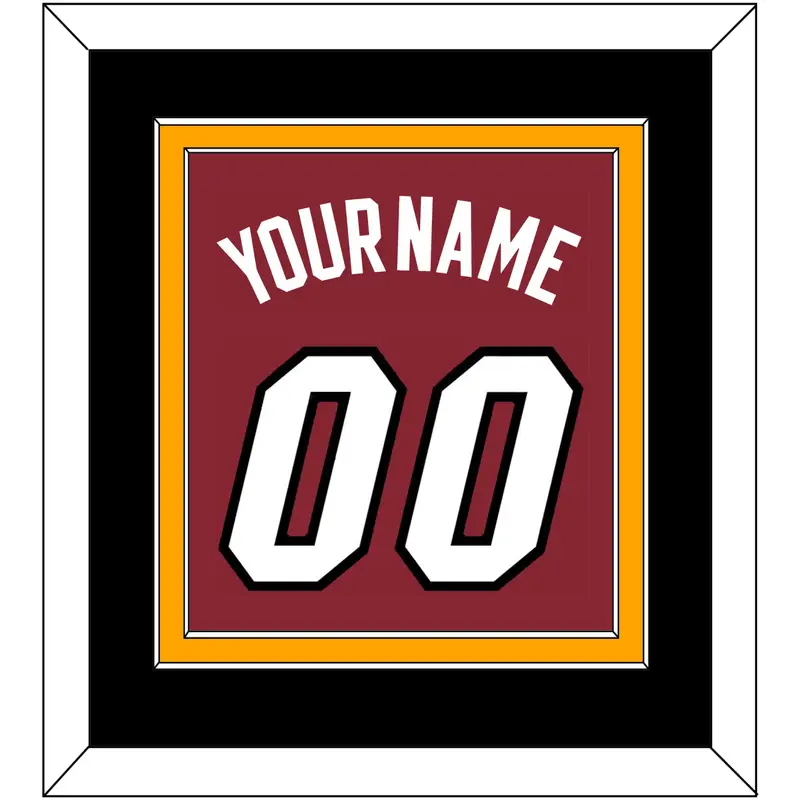 Miami Name & Number - Alternate Red (2009-2017) - Double Mat 2