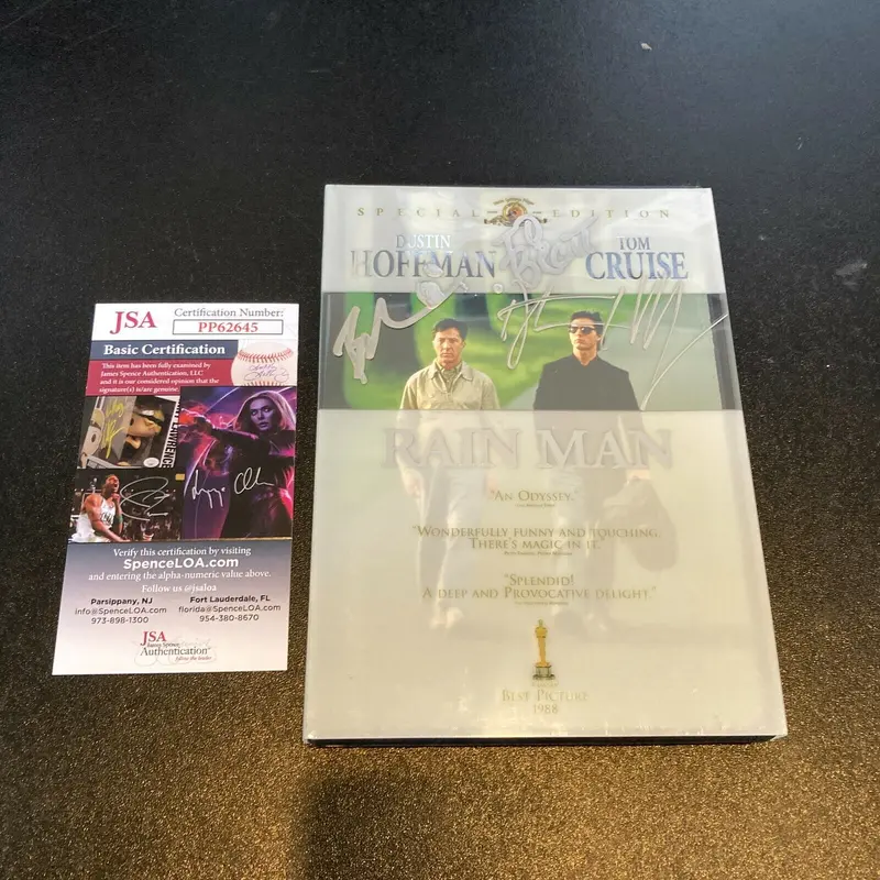 Dustin Hoffman & Barry Levinson Signed Rain Man DVD Movie With JSA COA