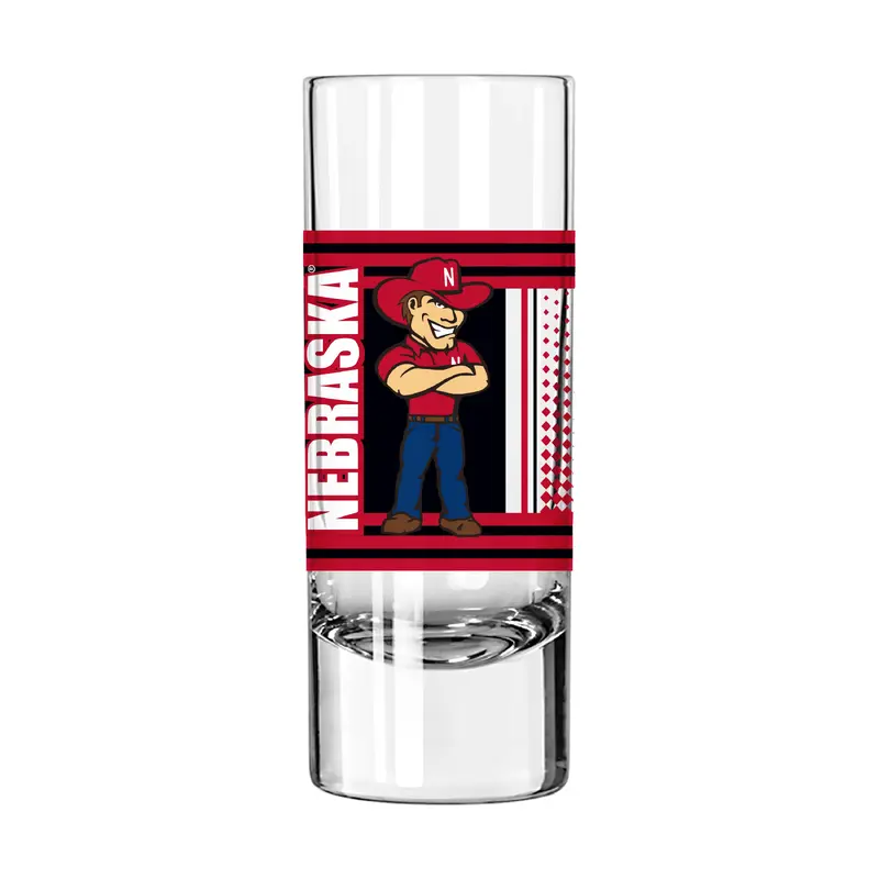 Nebraska 2.5oz Hero Shooter Glass
