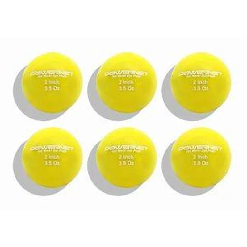 NEW PowerNet Micro 2" Weighted Batting Training Ball 6 Pack-3.5 oz.