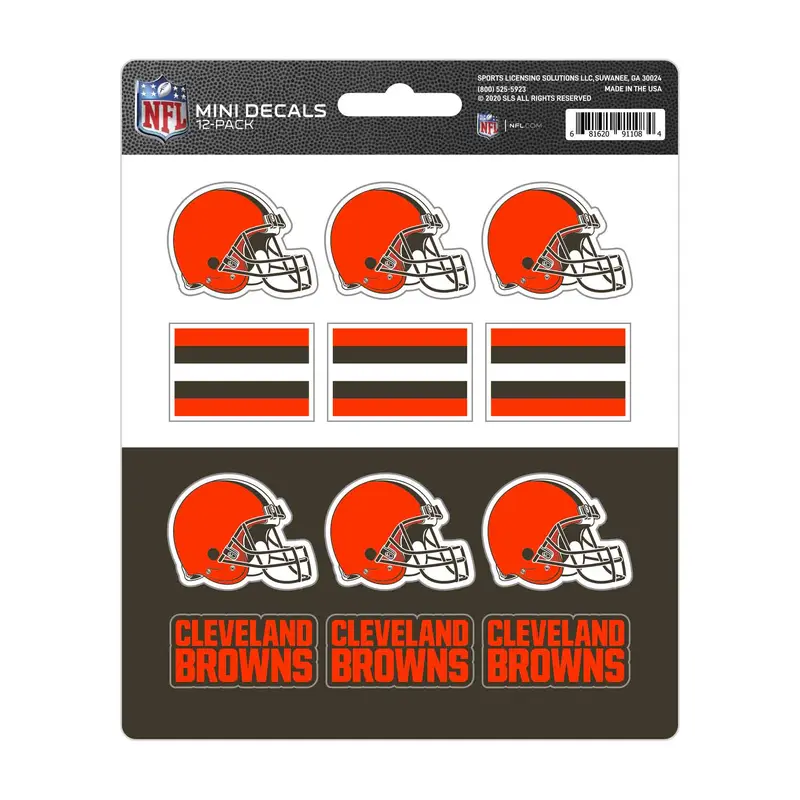 NFL - Cleveland Browns Mini Decal 12-pk