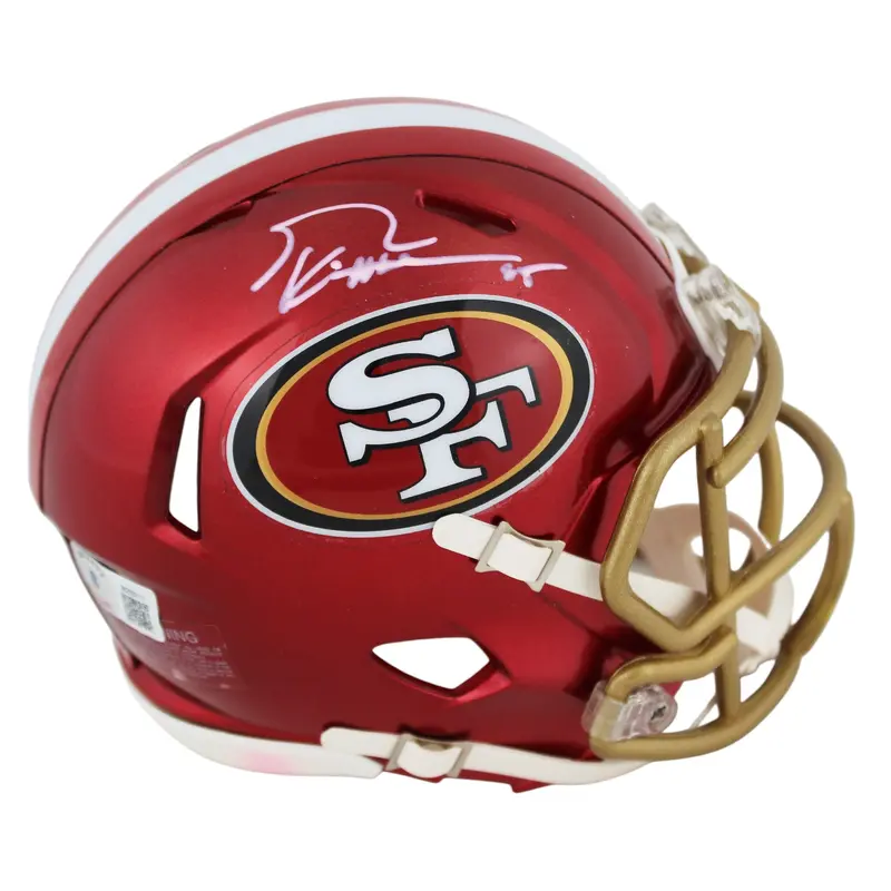 49ers George Kittle Authentic Signed Flash Speed Mini Helmet BAS Wit #W250111