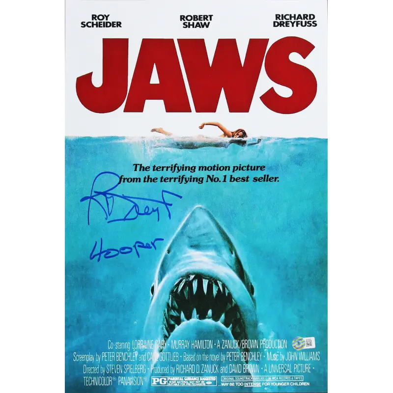 Richard Dryfuss Jaws Hooper Authentic Signed 12x18 Photo BAS #BK88659