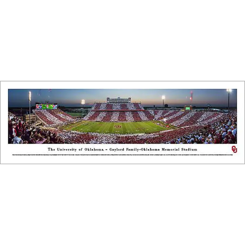 Oklahoma Sooners Football "Stripe the Stadium" Panoramic Poster Print - Blakeway 2013