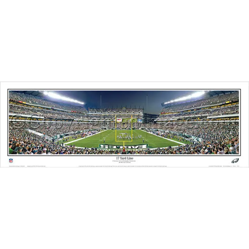 Philadelphia Eagles Game Night "17 Yard Line" (2012) Panoramic Poster Print - Everlasting