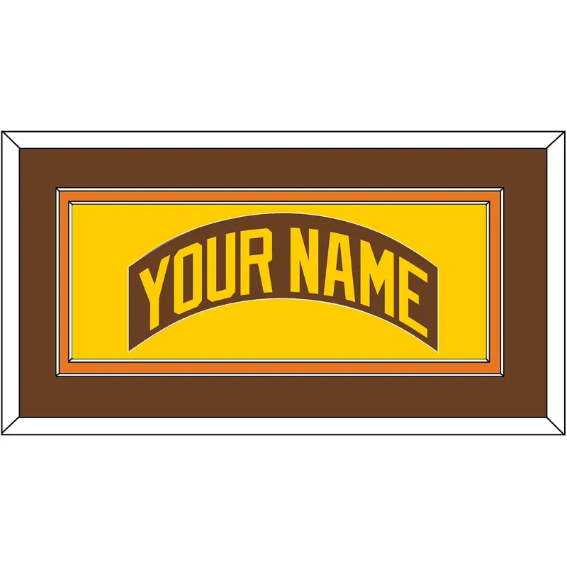 San Diego Nameplate - Road Brown (1980-1984) - Double Mat 2