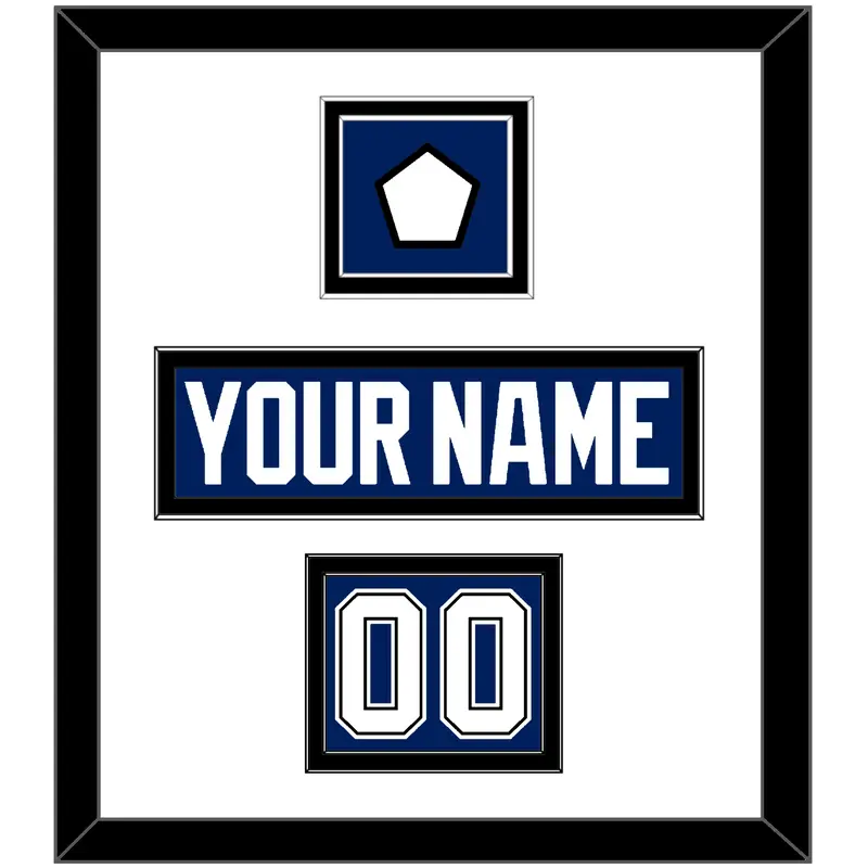 Tampa Bay Nameplate, Number (Shoulder) & Jersey Logo Patch - Home Blue - Double Mat 1