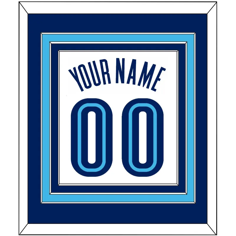 Villanova Basketball Name & Number - Home White (2005-2007) - Triple Mat 2