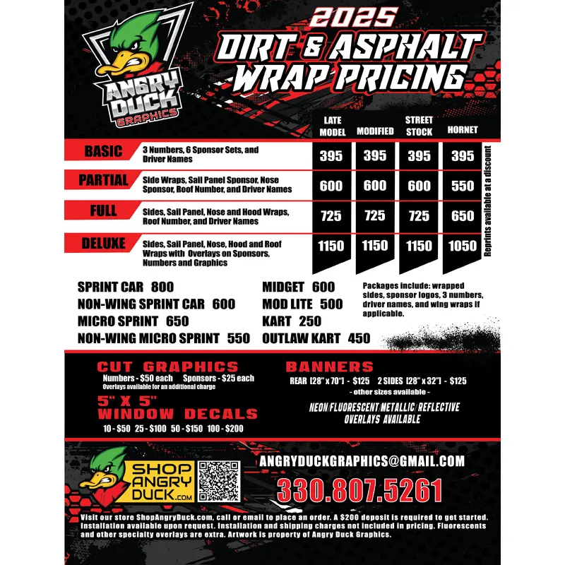 Non-Wing Sprint Car Wrap
