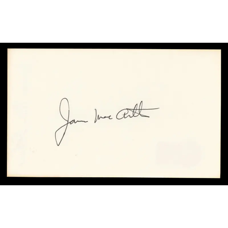 James MacArthur Hawaii Five-O Authentic Signed 3x5 Index Card BAS #BL98885