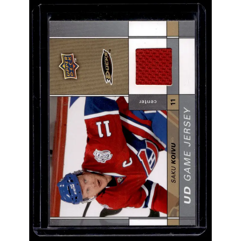 2009-10 Upper Deck - Game Jersey Series 1 - Saku Koivu #GJ-SK