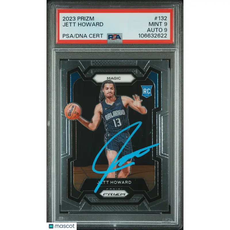 2023 Panini Prizm #132 Jett Howard signed card PSA 9 Auto 9
