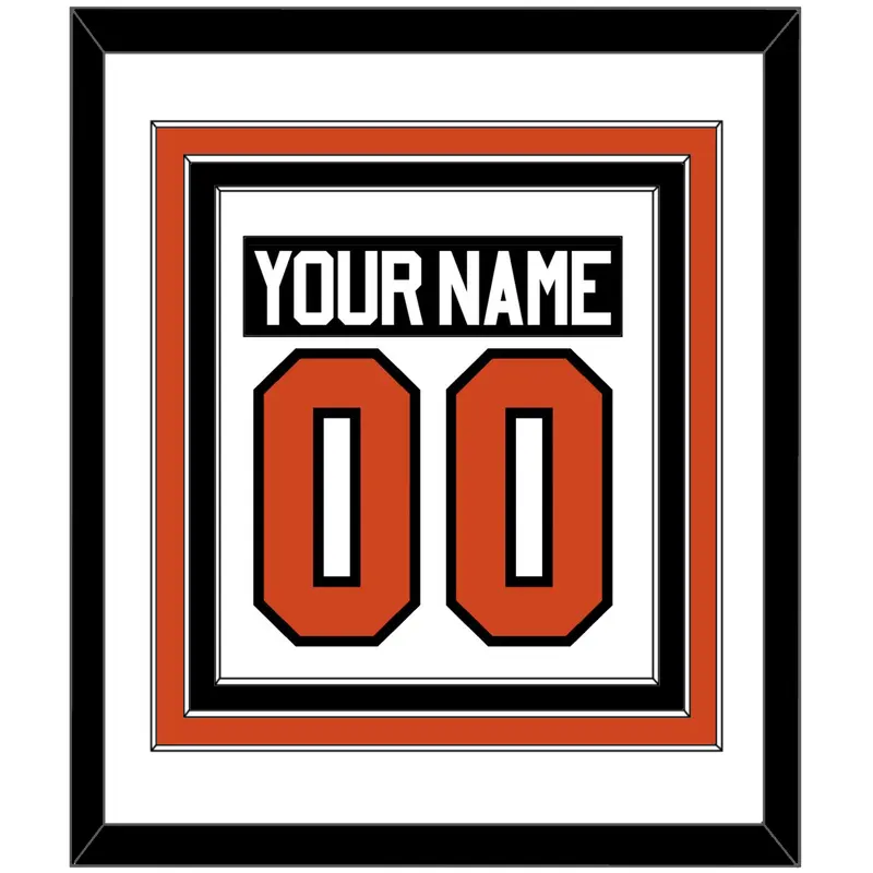 Philadelphia Nameplate & Number (Back) Combined - Road White - Triple Mat 1