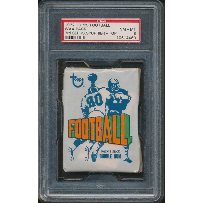 1972 Topps Football Unopened Series 3 Wax Pack PSA 8