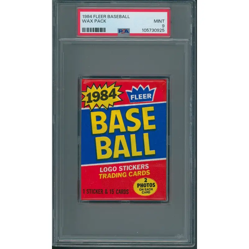 1984 Fleer Baseball Unopened Wax Pack PSA 9
