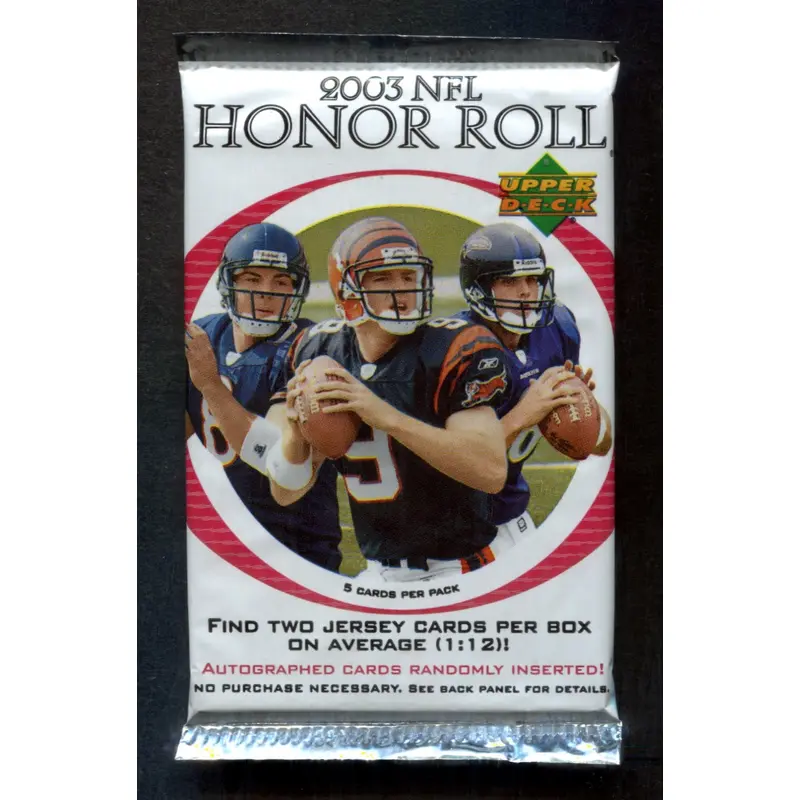 2003 Upper Deck Honor Roll Football Unopened Pack (5)