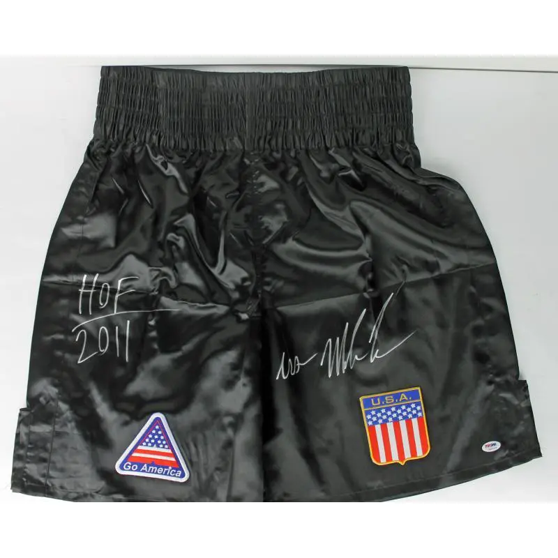 Iron' Mike Tyson 'HOF 2011' Authentic Signed Tyson Model Boxing Trunks PSA ITP