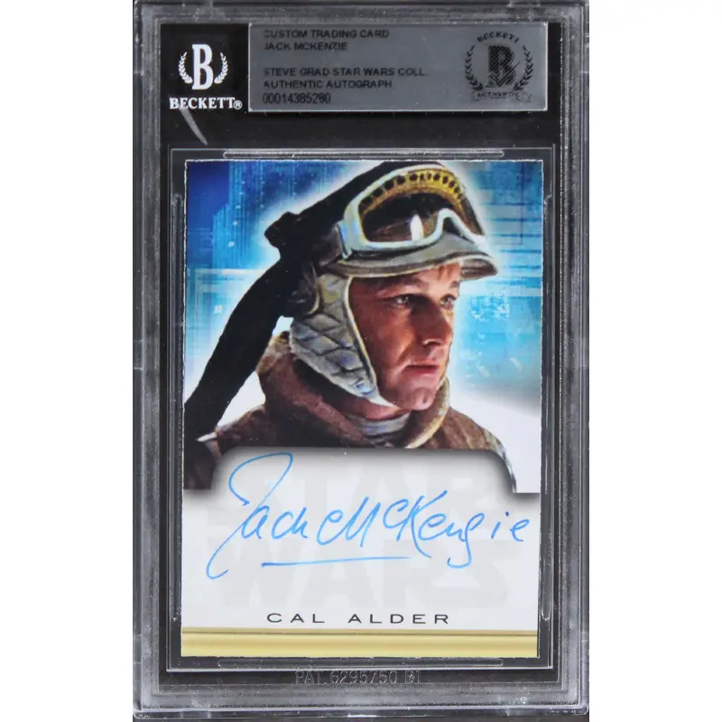 Jack McKenzie Star Wars Authentic Signed Custom Trading Card BAS Slabbed 1