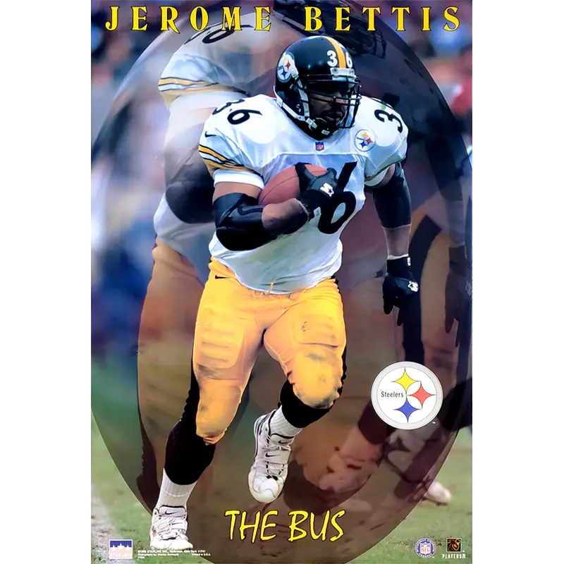 Jerome Bettis "The Bus" Pittsburgh Steelers NFL Poster - Starline 1998