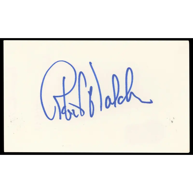 Robert Walden Lou Grant Authentic Signed 3x5 Index Card Autographed BAS #BP50651