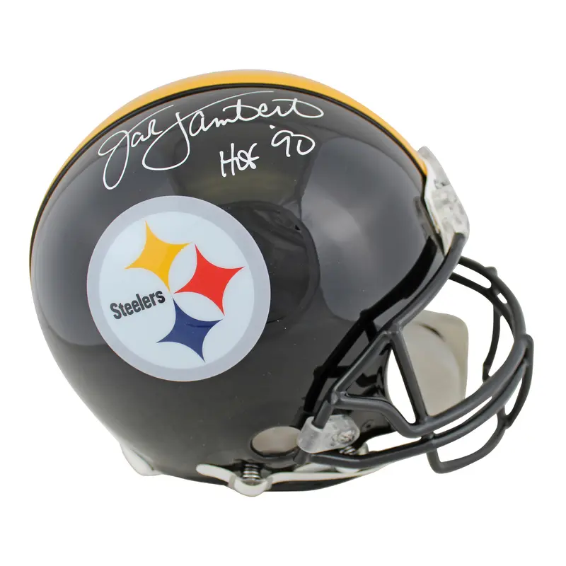 Steelers Jack Lambert "HOF 90" Signed Full Size Proline Helmet JSA Witness