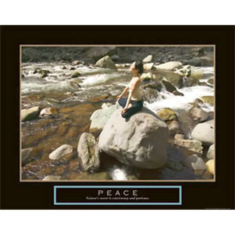 Yoga "Peace" Inspirational Poster - Front Line