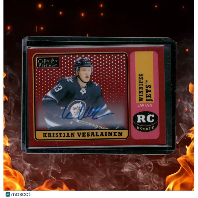 2019-20 O-Pee-Chee Platinum Kristian Vesalainen Retro Red Rainbow Rookie Auto
