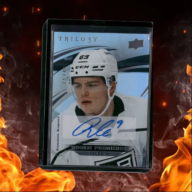 2021-22 Upper Deck Trilogy Rasmus Kupari Rookie Auto 21/49 #81