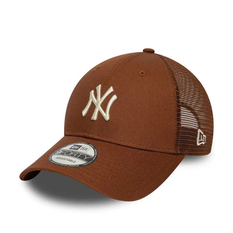 New York Yankees MLB Homefield Brown 9FORTY Trucker Adjustable Cap