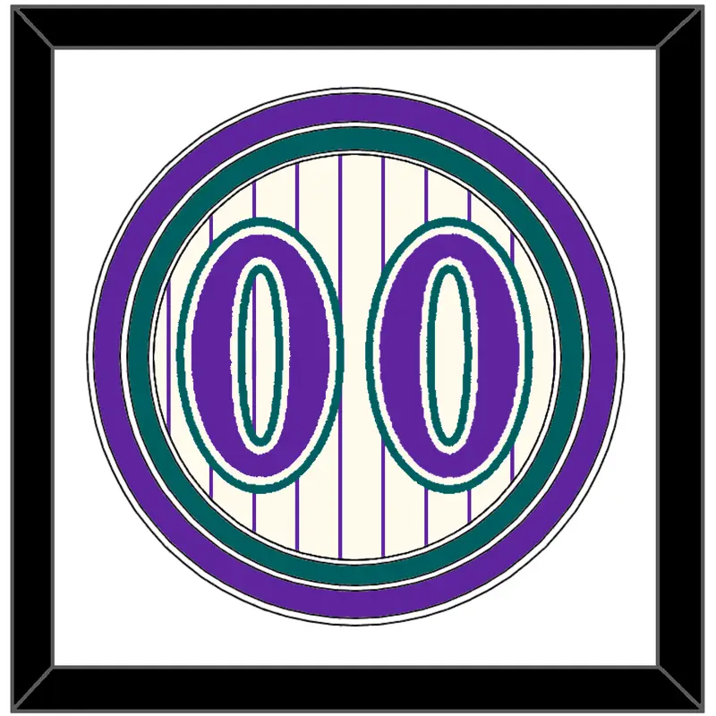Arizona Number - Home Off-White Pinstripes (2001-2006) - Triple Mat 1