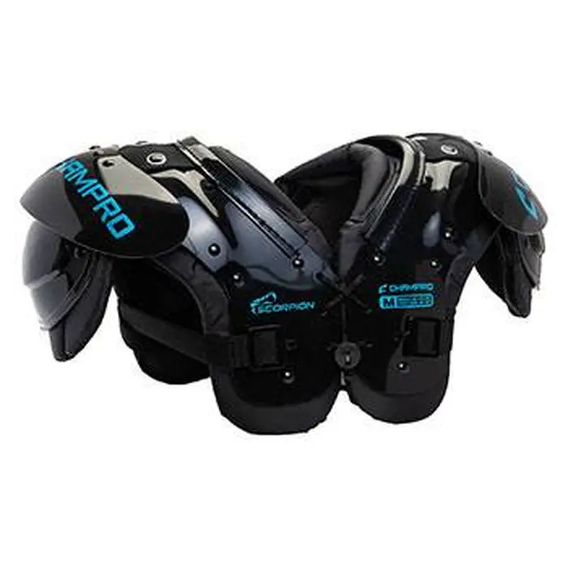 New Champro Scorpion Football Shoulder Pads Size XS Black / Blue 40-60lbs