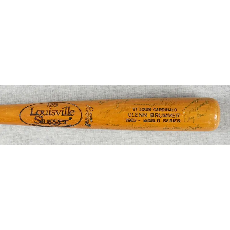 Rare 1982 St. Louis Cardinals World Series Champs Team Signed Bat Beckett COA