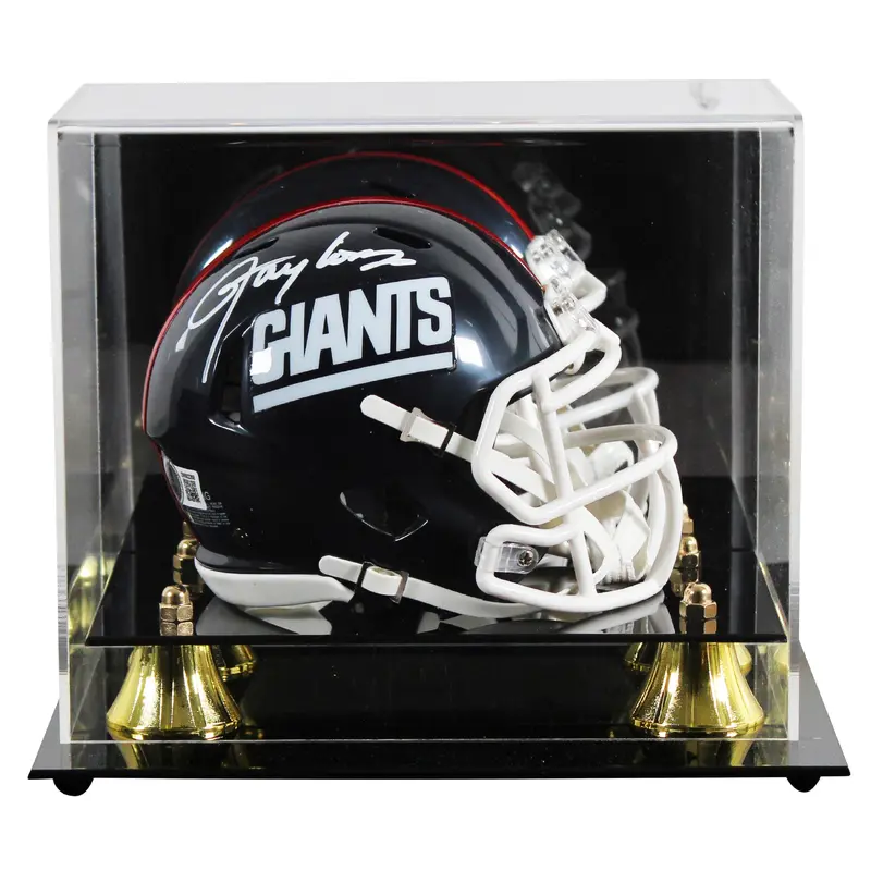 Giants Lawrence Taylor Signed 1981-99 TB Speed Mini Helmet W/ Case BAS Witnessed