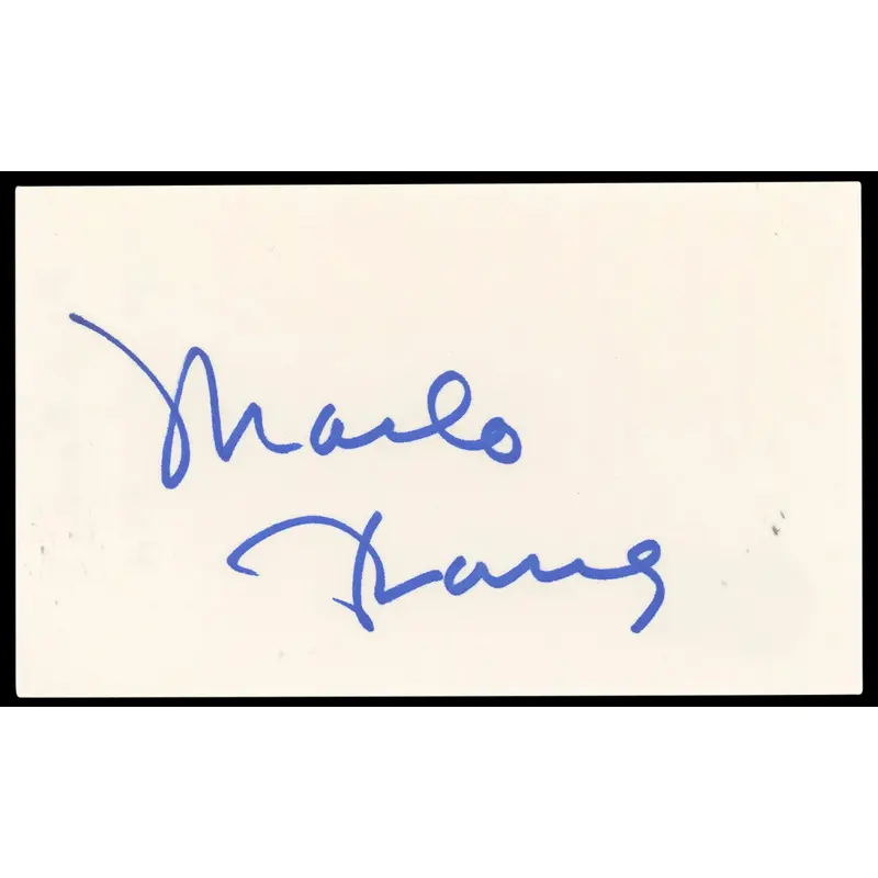 Marlo Thomas That Girl Authentic Signed 3x5 Index Card Autographed BAS #BN33316