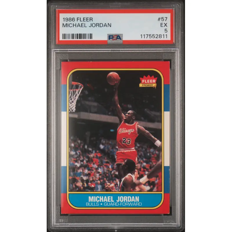 Michael Jordan 1986 Fleer Rookie #57 PSA 5 Ex