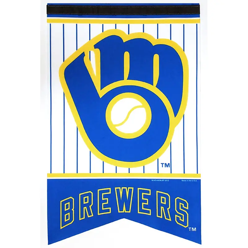 Milwaukee Brewers "Retro Glove" MLB Baseball Premium Felt Banner - Wincraft