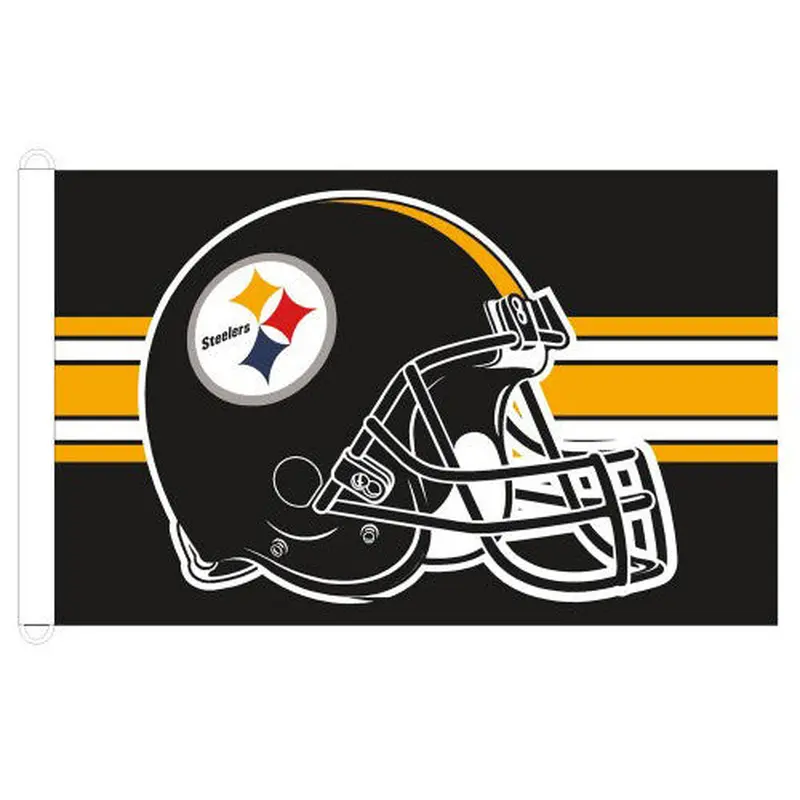 Pittsburgh Steelers Official Helmet-Style NFL Football Giant 3'x5' Flag - Wincraft Inc.