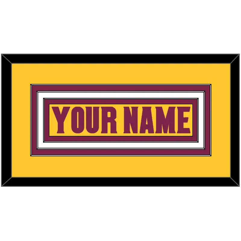 Arizona State Hockey Nameplate - Heritage Gold (2019-2024) - Triple Mat 1