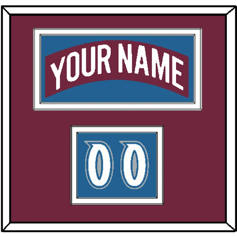 Colorado Nameplate & Number (Shoulder) - Road Burgundy (1999-2001) - Double Mat 3