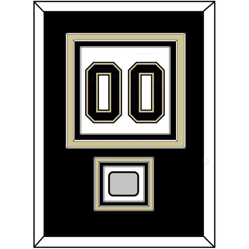Pittsburgh Number (Back) & Stanley Cup Finals Patch - Road White (2007-2016)- Triple Mat 2