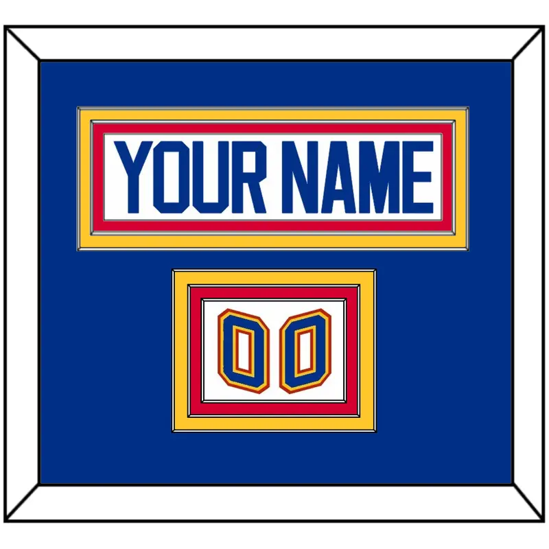 St. Louis Nameplate & Number (Shoulder) - Home White (1995-1998) - Triple Mat 2