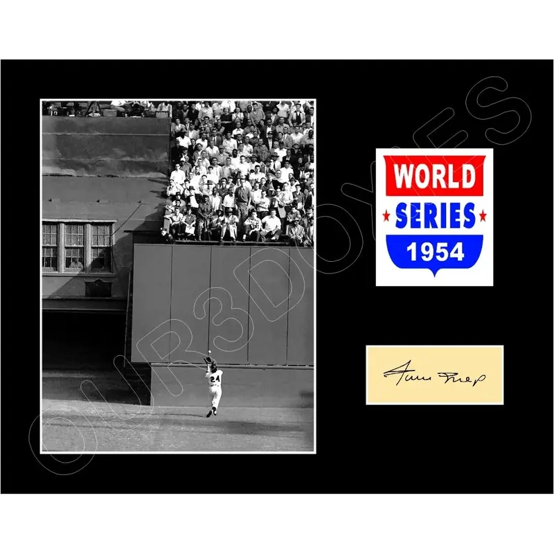Willie Mays 1954 World Series Matted Photo Display 11X14 - New York Giants - 1580