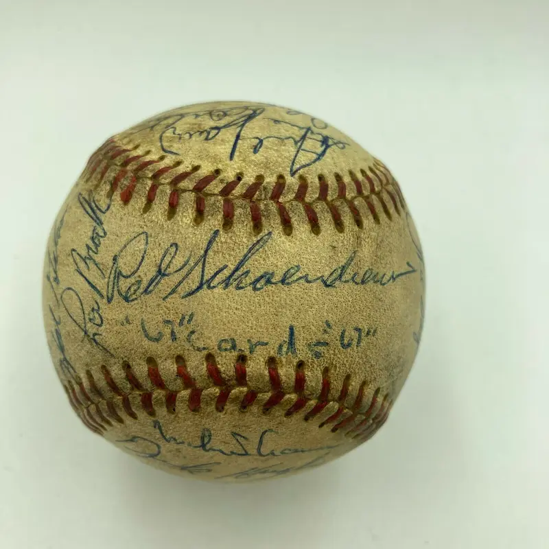 1967 St. Louis Cardinals World Series Champs Team Signed Baseball Beckett COA