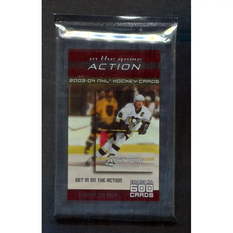 2003/04 In the Game Action Hockey Unopened Pack (8)
