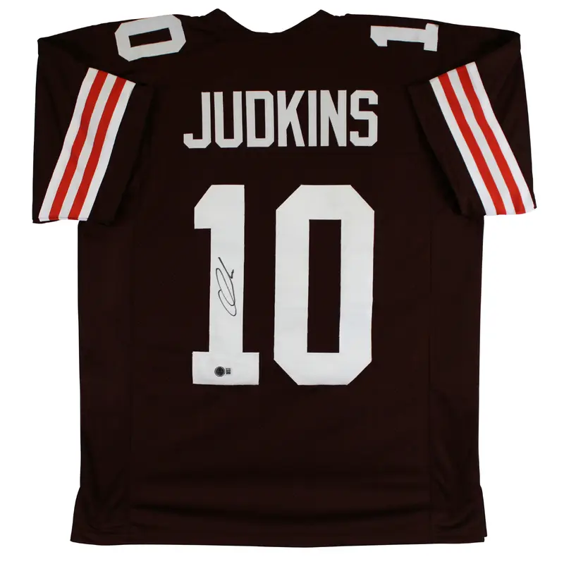 Quinshon Judkins Authentic Signed Brown Pro Style Jersey BAS Witnessed
