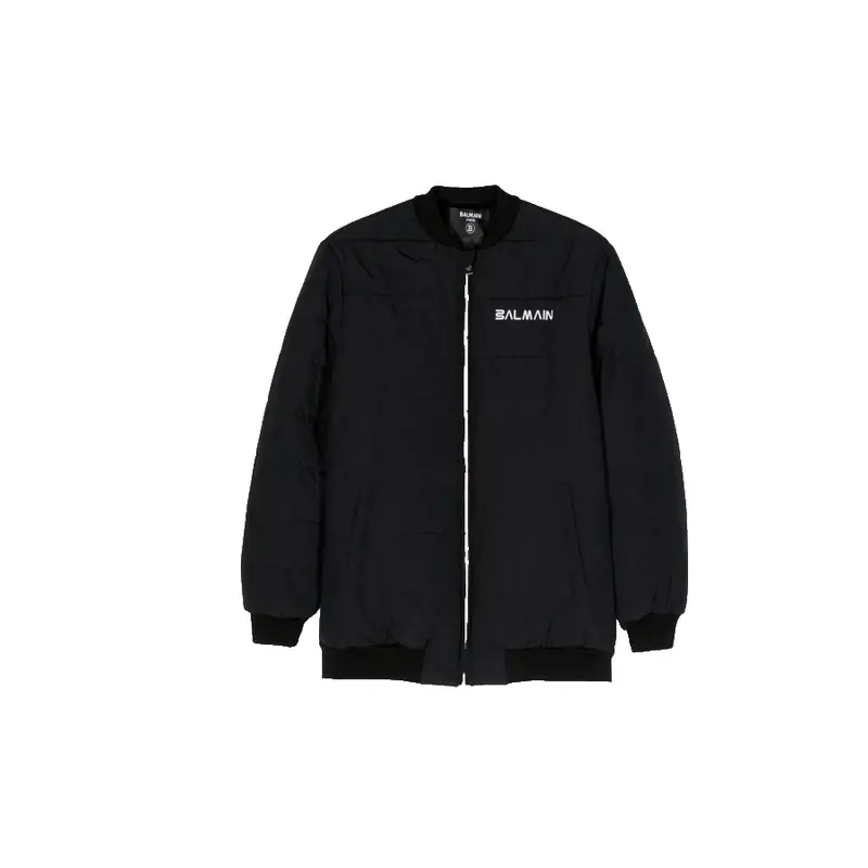 BALMAIN PADDED BOMBER JACKET BLK BT2Q47 930AV