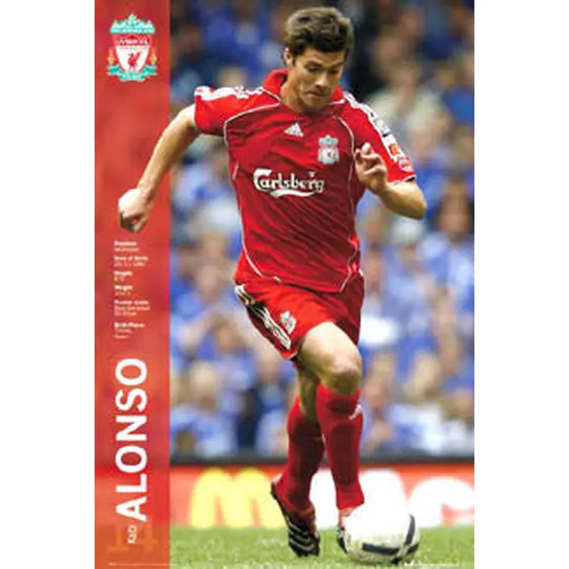 Xabi Alonso "Super Action" Liverpool FC Poster - GB 2007