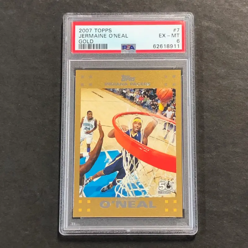 2007 Topps #7 Jermaine O'neal PSA 6 EX-MT Gold