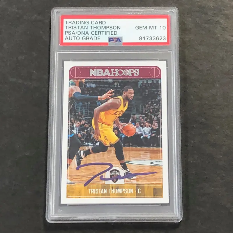 2017-18 Panini Hoops #29 TRISTAN THOMPSON Signed Card AUTO 10 PSA Slabbed Cavaliers